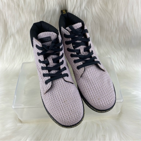 DR.MARTENS MAELLY PINK CANVAS BOOTS SIZE 8 - Picture 1 of 8